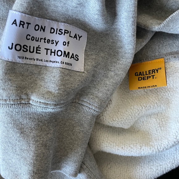 NEW XL Gallery Dept. Heather Grey Center Logo Hoodie sweatshirt - Picture 4 of 8
